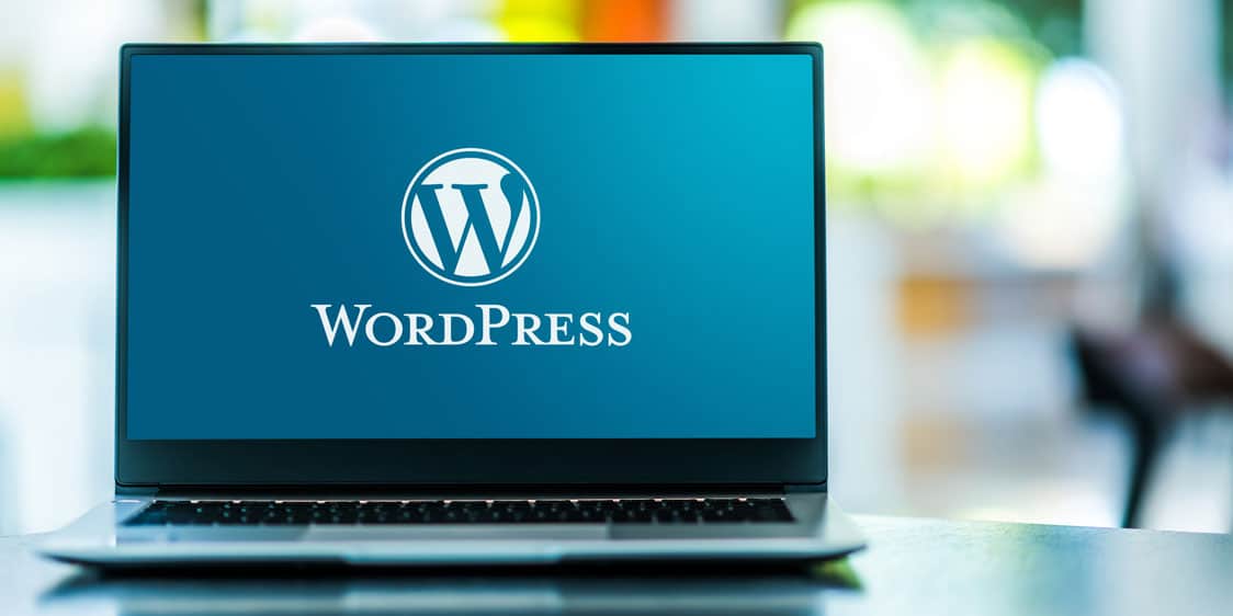 Laptop mit WordPress