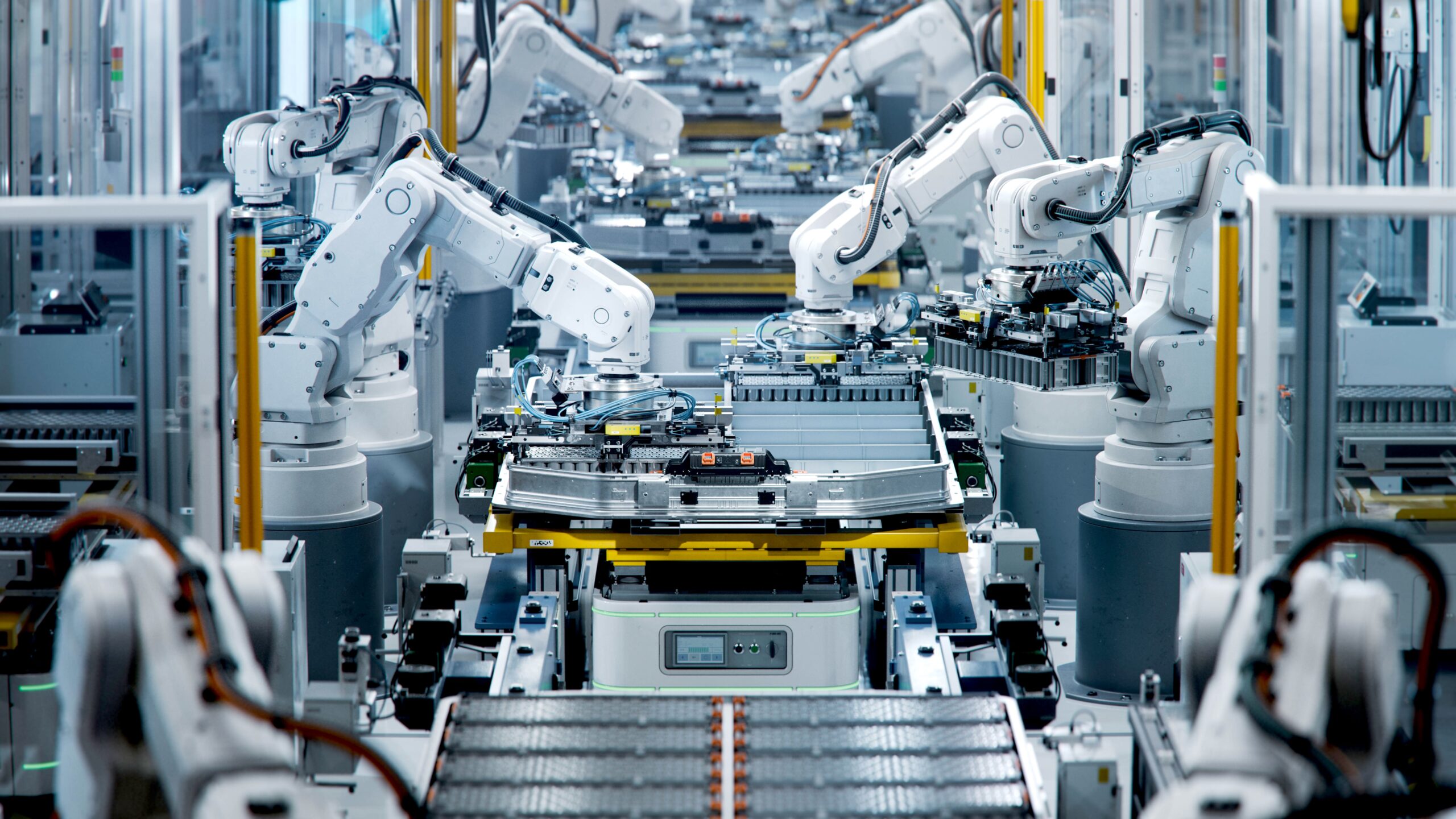 Robotic Arms at Automated Production Line